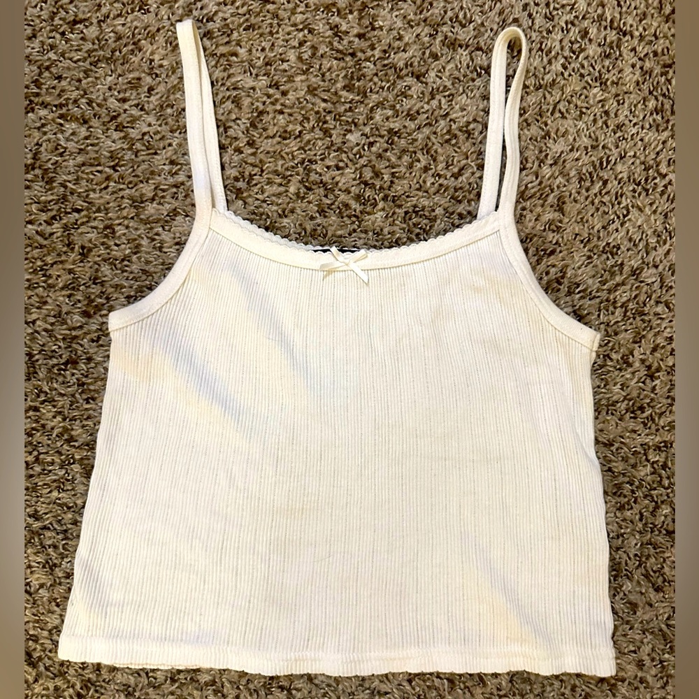 BRANDY MELVILLE white cropped tank top camisole